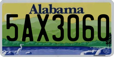 AL license plate 5AX3060