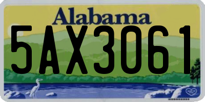 AL license plate 5AX3061