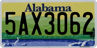 AL license plate 5AX3062
