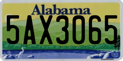AL license plate 5AX3065