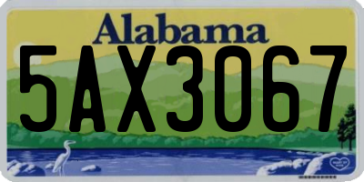 AL license plate 5AX3067