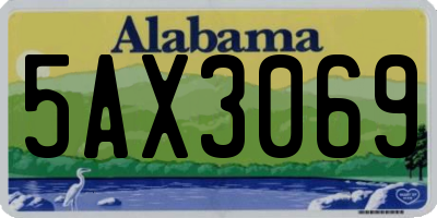 AL license plate 5AX3069