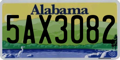 AL license plate 5AX3082
