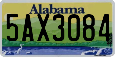 AL license plate 5AX3084