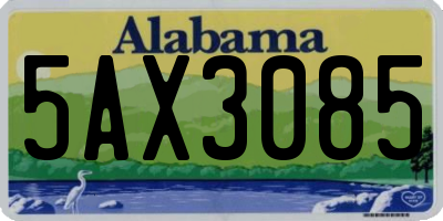 AL license plate 5AX3085