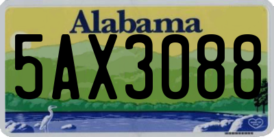AL license plate 5AX3088