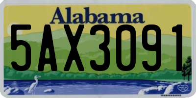 AL license plate 5AX3091