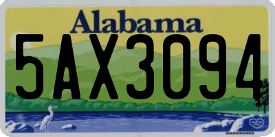 AL license plate 5AX3094