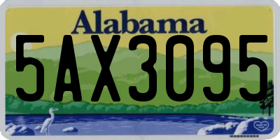 AL license plate 5AX3095