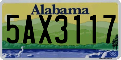 AL license plate 5AX3117