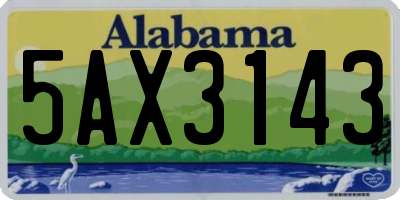 AL license plate 5AX3143
