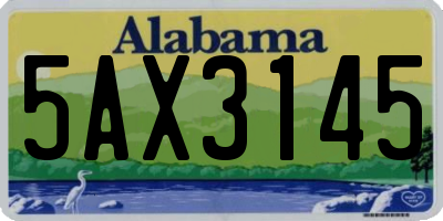 AL license plate 5AX3145