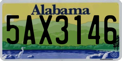 AL license plate 5AX3146