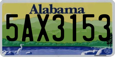 AL license plate 5AX3153