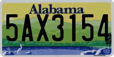AL license plate 5AX3154