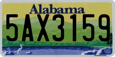 AL license plate 5AX3159