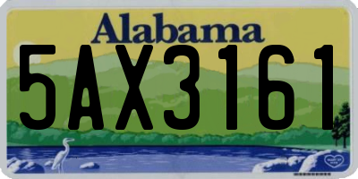 AL license plate 5AX3161