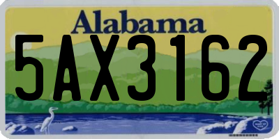 AL license plate 5AX3162