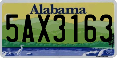 AL license plate 5AX3163