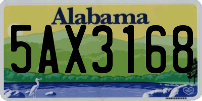 AL license plate 5AX3168