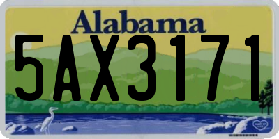 AL license plate 5AX3171