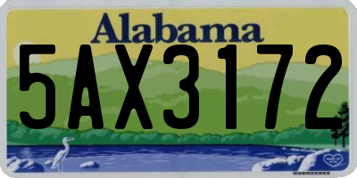 AL license plate 5AX3172