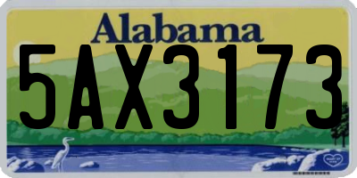 AL license plate 5AX3173