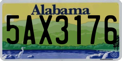 AL license plate 5AX3176