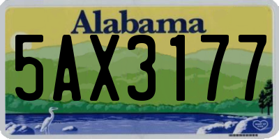 AL license plate 5AX3177