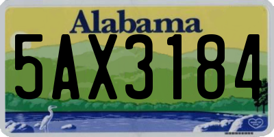 AL license plate 5AX3184