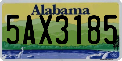 AL license plate 5AX3185