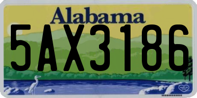 AL license plate 5AX3186