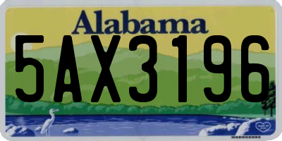 AL license plate 5AX3196