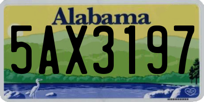 AL license plate 5AX3197