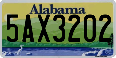 AL license plate 5AX3202