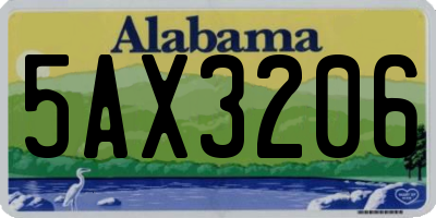 AL license plate 5AX3206
