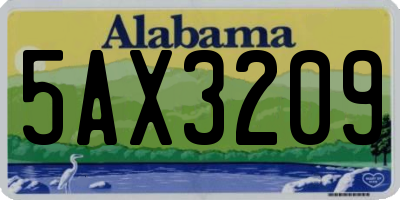 AL license plate 5AX3209