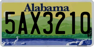 AL license plate 5AX3210