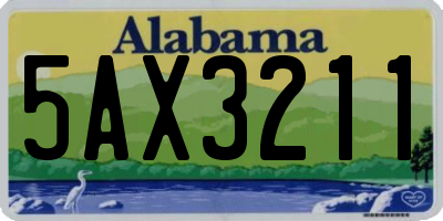 AL license plate 5AX3211