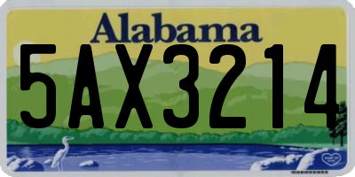 AL license plate 5AX3214
