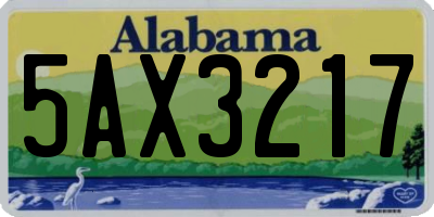 AL license plate 5AX3217