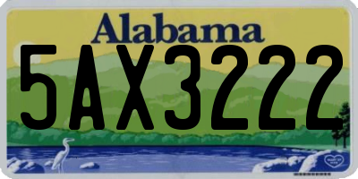 AL license plate 5AX3222