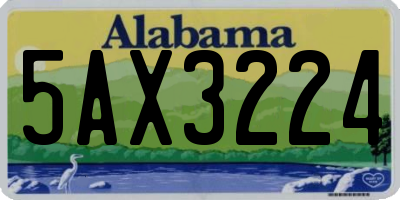 AL license plate 5AX3224