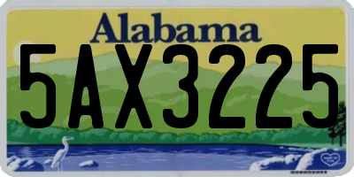 AL license plate 5AX3225