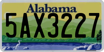 AL license plate 5AX3227