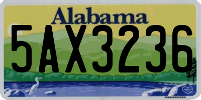 AL license plate 5AX3236