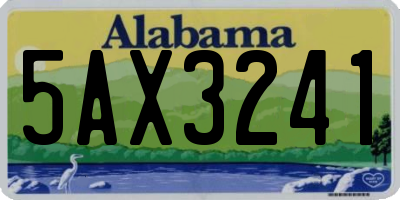 AL license plate 5AX3241