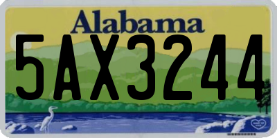 AL license plate 5AX3244