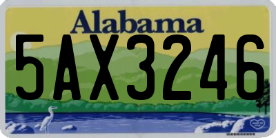 AL license plate 5AX3246