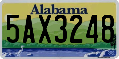 AL license plate 5AX3248